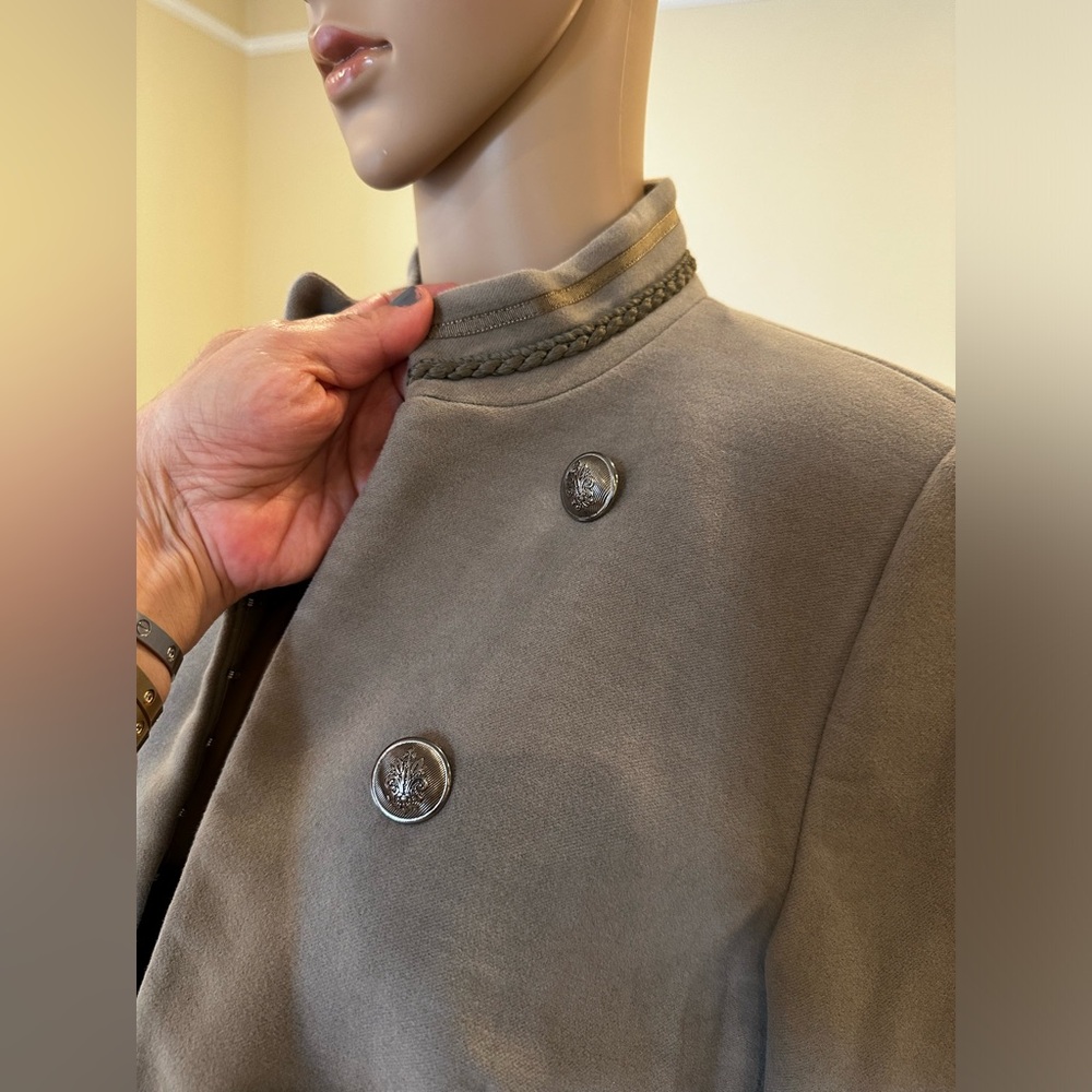 RARE Luxury Minimalist Zara Military Style Faux Double Breasted Jacket - Picture 10 of 14